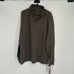 NWT &Lore by Tahoe River Men’s Brown Quilted Quarter-zip Pullover Size L